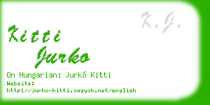 kitti jurko business card